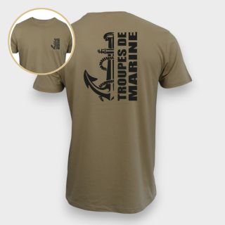 T-shirt Troupes de Marine design Coyote