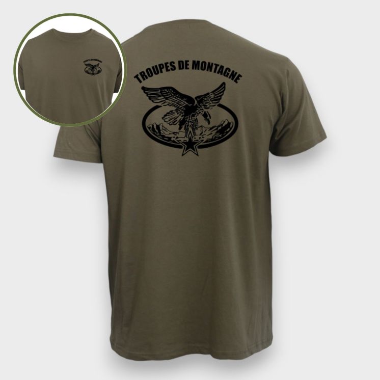 T-shirt Troupes de Montagne Kaki