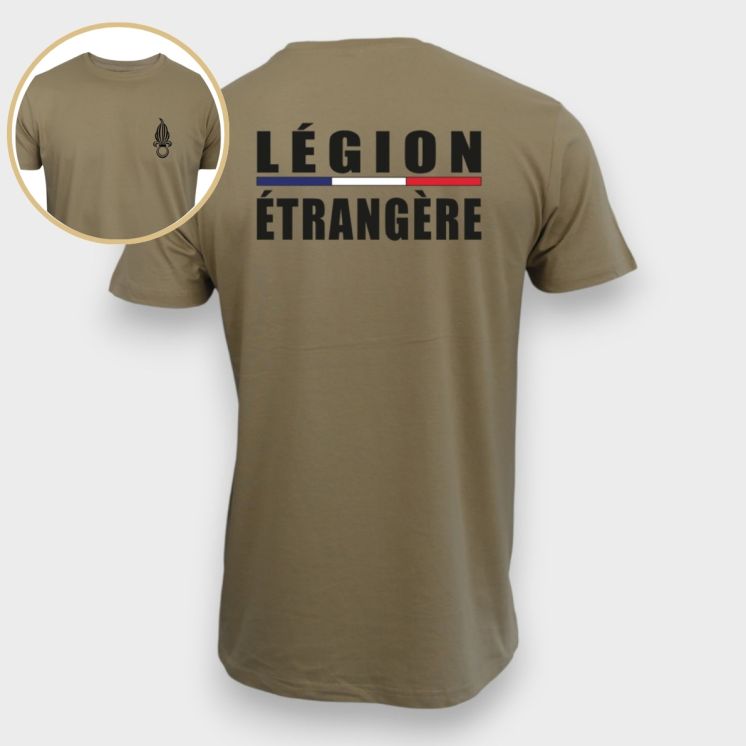 T-shirt 190g Légion Etrangère Liseré Coyote