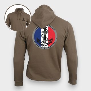 Sweat-shirt Troupes de Marine France Moka