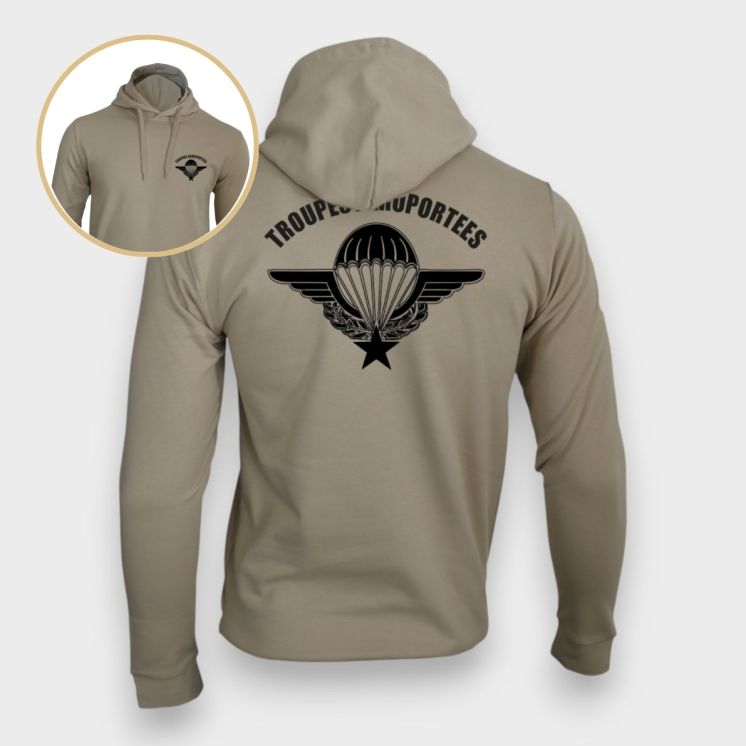 Sweat-shirt Troupes Aéroportées Light Sand