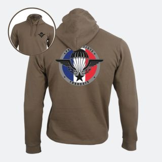 Sweat-shirt Parachutiste Français Moka