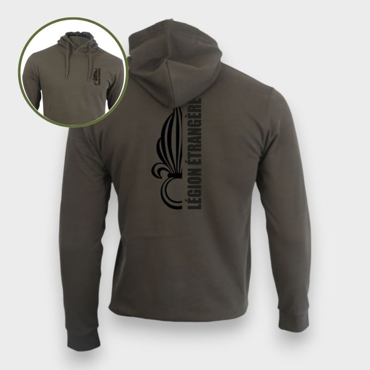 Sweat-shirt Légion Etrangère design Kaki