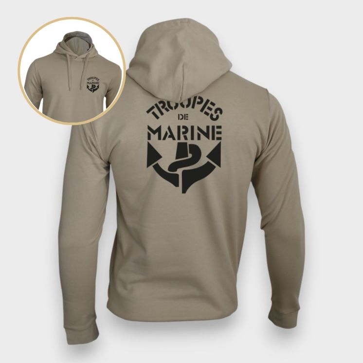 Sweat-shirt Troupes de Marine Light Sand