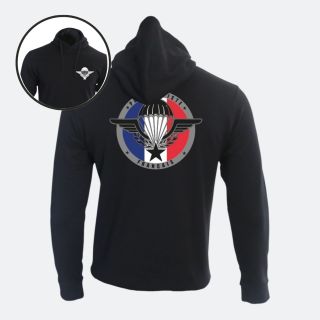 Sweat-shirt Parachutiste Français Noir