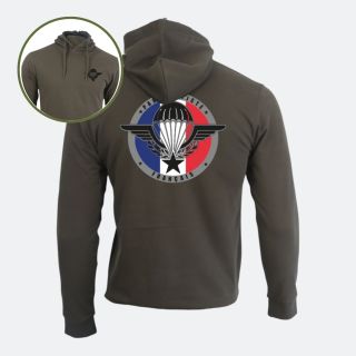 Sweat-shirt Parachutiste Français Kaki