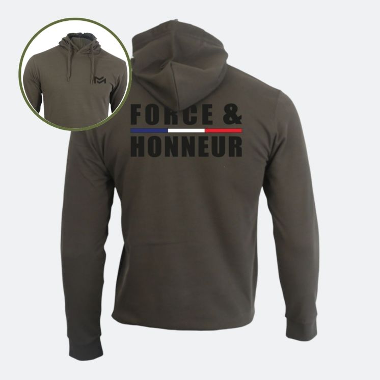 Sweat-shirt Force & Honneur Kaki