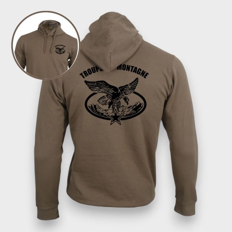 Sweat-shirt Troupes de Montagne Moka