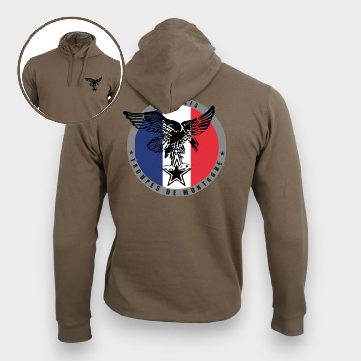 Sweat-shirt Toupes de Montagne Française Moka