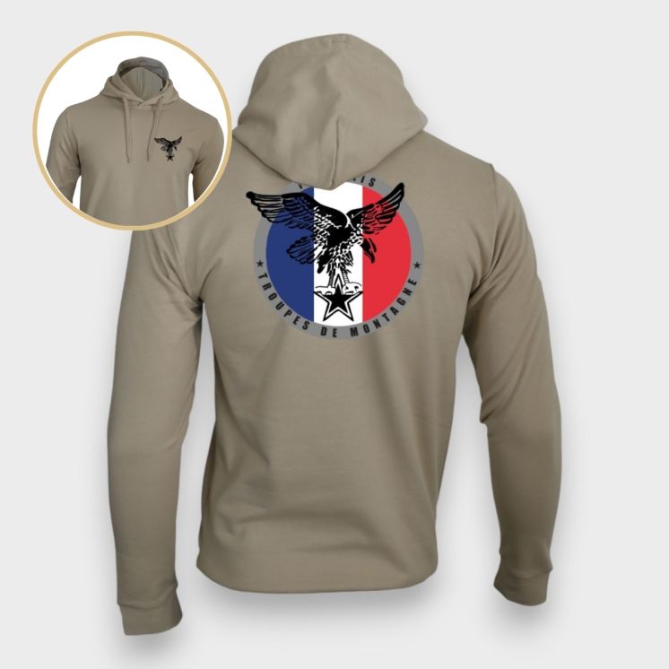 Sweat-shirt Toupes de Montagne Française Light Sand