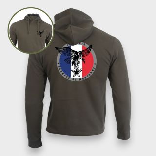 Sweat-shirt Toupes de Montagne Française Kaki