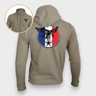 Sweat-shirt zippé Troupes de Montagne FrançaiseLight sand