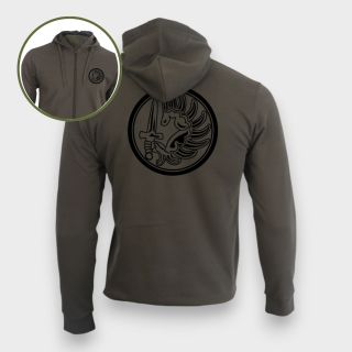 Sweat-shirt zippé para Métro Kakhi