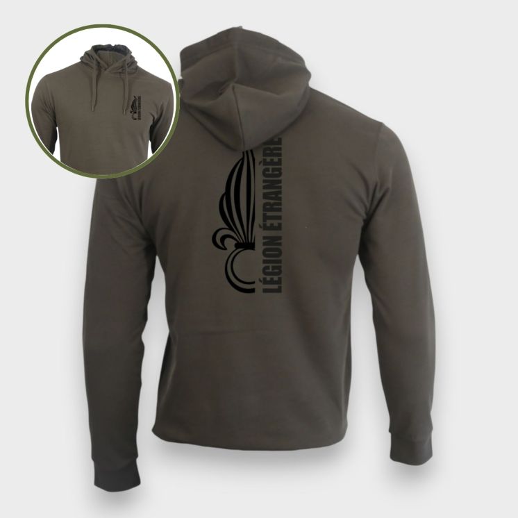Sweat-shirt zippé Légion Etrangère DesignKakhi