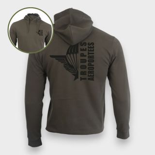 Sweat-shirt zippé Troupes aéroportées DesignKakhi