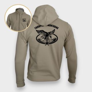 Sweat-shirt zippé Troupes de MontagneLight sand