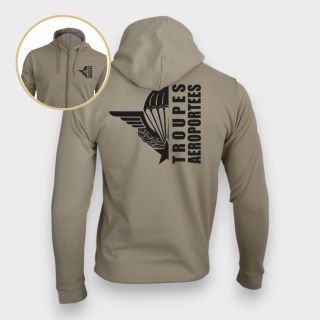 Sweat-shirt zippé Troupes aéroportées DesignLight sand