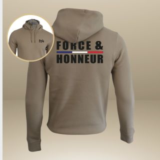 Sweat-shirt 350g Force & Honneur Liseré Wet Sand