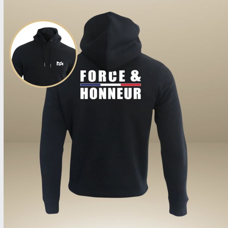 Sweat-shirt 350g Force & Honneur Liseré Noir