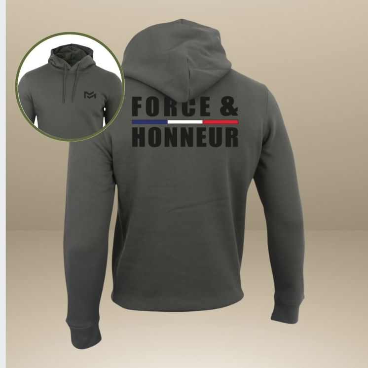 Sweat-shirt 350g Force & HonneurOrganic Kakhi