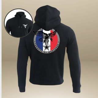 Sweat-shirt 350g Troupes de Montagne FrançaiseNoir