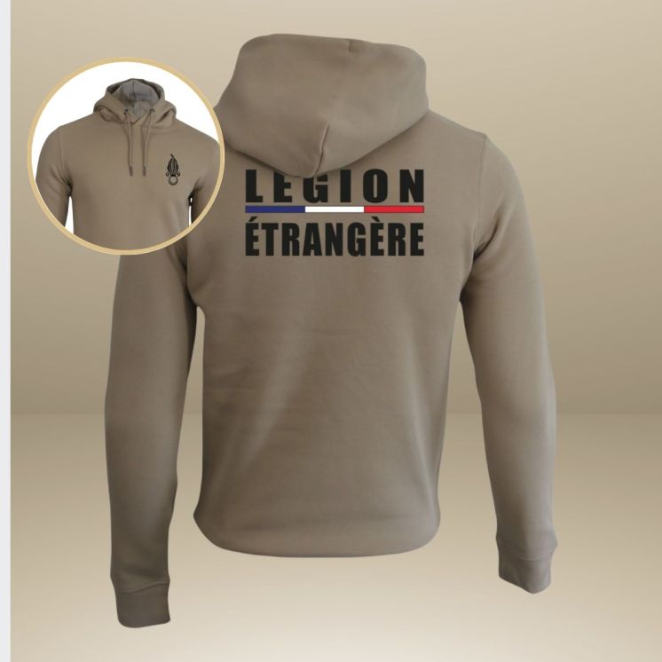 Sweat-shirt 350g Légion Etrangère Liseré Wet sand