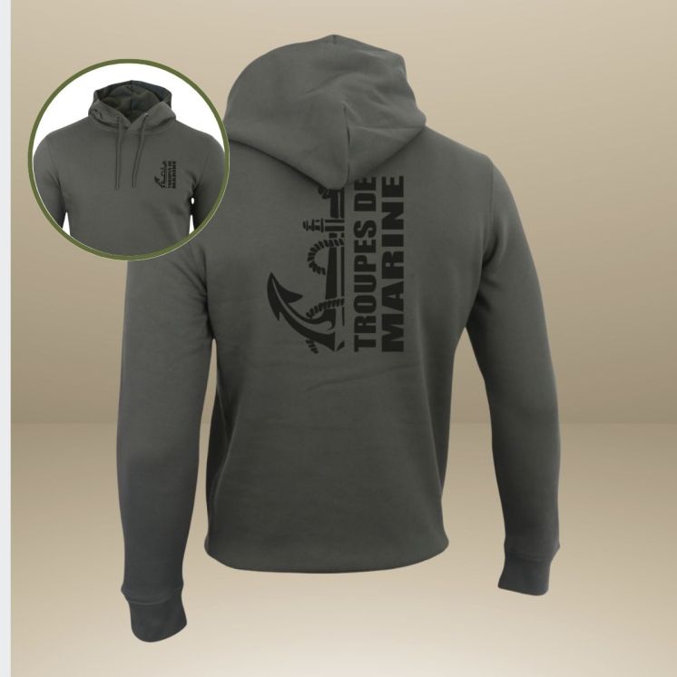 Sweat-shirt 350g Troupes de Marine DesignOrganic Kakhi