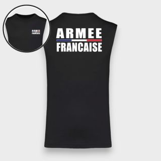 T-shirt sans manche Armée Française Noir
