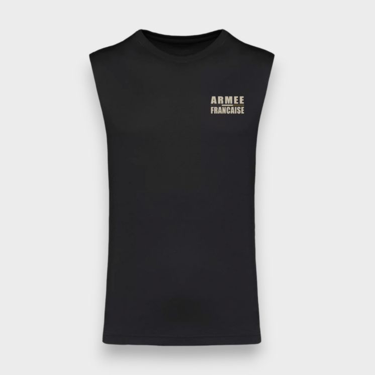 T-shirt sans manche Armée Française BR Noir