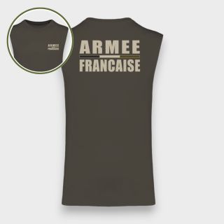 T-shirt sans manche Armée Française BR Dark kakhi