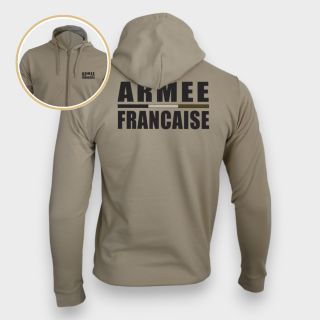 Sweat-shirt zippé Armée Française BR Light sand