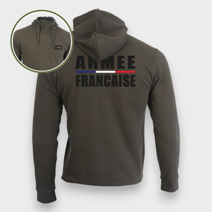 Sweat-shirt Armée Française Kaki