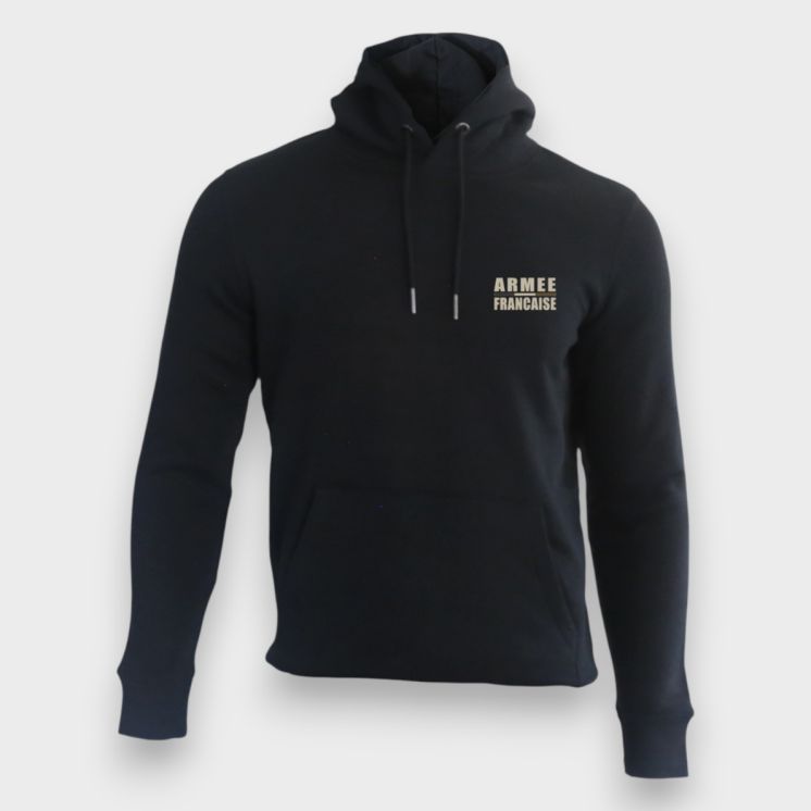 Sweat-shirt 350g Armée Française BR Noir